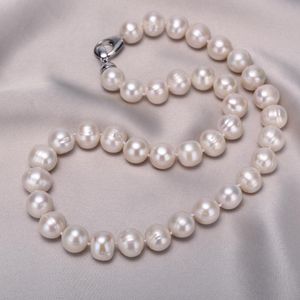 Kedjor DMRU004 10-11mm naturligt sötvatten pärlhalsband stor storlek trådpärlor smycken för kvinnor