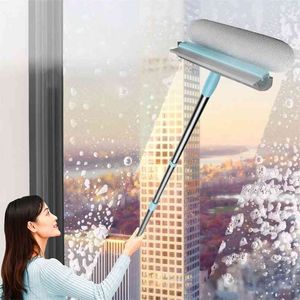 Glass Cleaning Brush Long handle Window Scraper Multifunction Household Wiper Car Windows Washing Home Tool 210423