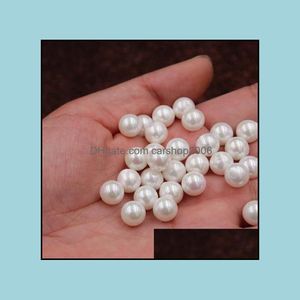 Pearl Loose Beads Jewelry 7-16Mm Shell Naked Half Hole Bead Diy Aessories Natural Scattered Drop Delivery 2021 Svhor