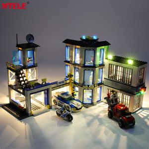 MTELE Brand LED Light Up Kit For 60141 City Series Police Station Lighting Set Only Q0624