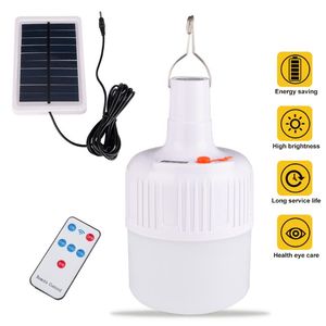 Lampy solarne zdalnego sterowania żarówki energooszczędny akumulator inteligentny lampa nocna na zewnątrz Camping LED