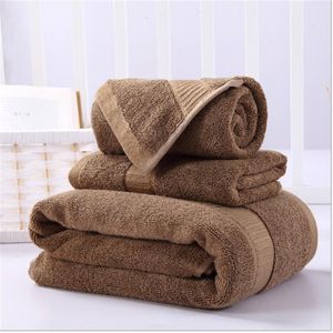 Towel 3-Pieces Bamboo Fiber Set 700GSM Solid Color Bath For Adults Face Hand High Absorbent