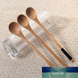 Spoons Wooden Natural Long Handle Stirring Wood For Drink Dessert Honey Coffee Kids Rice Soup Spoon Mixing Tableware1