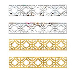 90 pcs 5 * 5cm Linha de cintura 3d adesivo DIY moderno decoração de parede de acrílico decoração de parede adesivos de parede para crianças sala de estar sala 210929