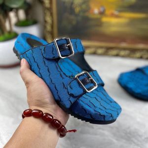 2023 Designers Men slippers slide sandal with straps Summer outdoor fashion Luxury Mens canvas slipper slides beach shoe Size 38-45