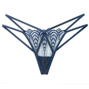 女性のセクシーなひもの刺繍のパンティー中空の女の子透明マッシュファッションビキニG-紐の女子ナイトウェアパンティー