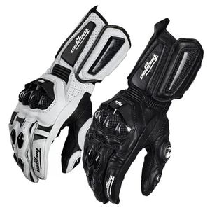 Guanti Moto Racing in pelle Moto bianco Road Team Glove uomo estate inverno Ciclismo Locomotiva Protezione 211124