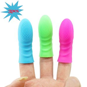 Massage Items 3PCS Finger toy Reusable Penis Extender Sleeve G Spot Vibrator Masturbator Massage Clit Stimulate Sexy Toys For Women Gay