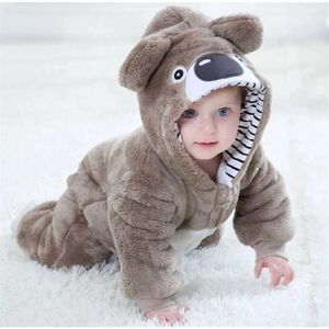 Bebê rompertoddler menino menina koala traje kawaii bonito quente onesie nascido infantil animal macacão inverno roupas kigurumis pijama 220106