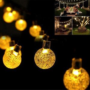 Solar Lamps 20 LEDS 5M Crystal Ball Lamp Power LED String Fairy Lights Garlands Garden Christmas Decor For Outdoor