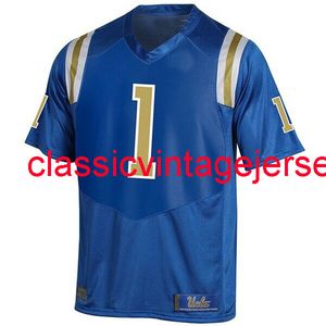 Dikişli Özel UCLA Bruins Toz Keg Blue #1 Futbol Forması Erkek Kadın Gençlik Forması XS-6XL