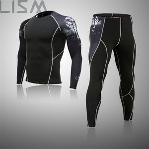 Winter Indoor Men's Base Thermal Underwear Quick-Secagem de Secagem Esportes Terno de Esportes Camisa de Basquetebol Men's Jersey Sportswear 211110