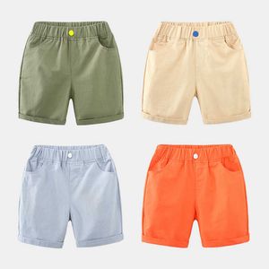 Summer Fashion 2 3 4 5 6 8 10 Years Simple Design Cotton Sports Pocket Handsome Elastic All Match Shorts For Kids Baby Boys 210529