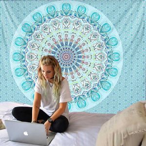 Indian Bohemian Hippie Tapestry Cloth Decoration Hippie Psychedelic Mandala Moon Sun Tapestry Wall Hanging Larg 210609