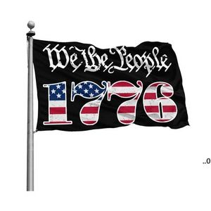 We The People Betsy Ross 1776 3 x 5 Fuß große Flaggen, 100D-Polyester-Banner für den Innen- und Außenbereich, lebendige Farben, hohe Qualität, mit zwei Messingösen 496