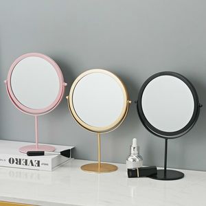 Metalowa Dekoracyjna Lady Desktop Makeup Mirror Crafts Wymiarowy Wystrój Domu Akcesoria