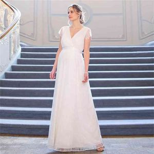 Abiti premaman in pizzo bianco per baby shower Po Shoot Abito lungo gravidanza Elegence Women Maxi abito incinta Pography Prop 210922