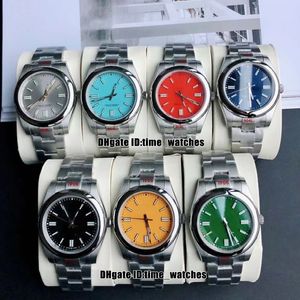 Yeni 41mm GDF 904L 124300 Miyota 8215 Otomatik Erkekler İzle Renkli Şeker Dial Sapphire Cam Bents Sport Saatler Paslanmaz Çelik Bilezik