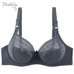 Pairfairy Mulheres Perspectiva Lace Unlined Bra Sexy Bralette Lingerie D E F Cup Brawsiere Sexy Underwear Plus Tamanho 80-105 211110