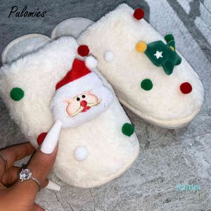 Slippers Wintes Women Warm House Bedroom Shoes Home Female Christmas Gift Indoor Short Plush For 1203
