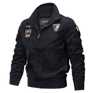 Militär jacka män vinter bomull armé pilot s Air Force Cargo Coat Flight Outwear Höst Slim Fit 211110