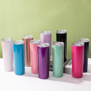 20oz spray plástico tumblers 26 cores garrafas de água de aço inoxidável copos de vácuo isolados duplos beber leiteira caneca de café t9i001384