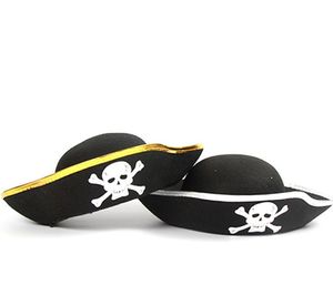 Halloween Cap Cosplay Party Holiday Prop Barn Vuxen Kärlek Piratkapten Caps Creative Skull Karibien Pirates Hat