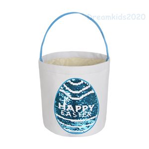 Sacchetto regalo pasquale con fondo tondo, secchio per uova, borse a forma di coniglietto, cesto di caramelle, borse per bambini