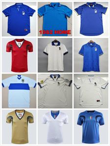 1982 1994 1996 1998 2000 Retro fotbollströjor 2006 World Cup Italia #10 totti #3 grosso #5 cannavaro #7del piero #21 pirlo #18 inzahji Fotbollströjor Uniform