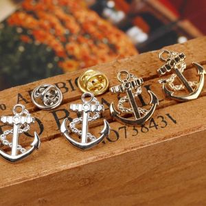 Pins, broscher Sailor Lapel Pin Anchor Pins Mäns kostym Skjorta Krage Ship Boat Metal Brosch Kvinnor Män Badge Smycken Tillbehör