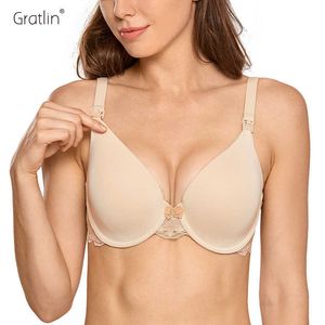 Women's Breastfeeding Lightly Padded Underwire Maternity Nursing Bra Y0925