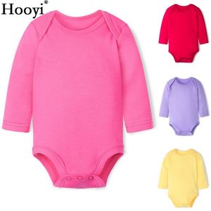 Newborn Bodysuit Baby Girl Clothes Cotton Long Infant Tops Shirts Solid Children Clothing Jumpsuits Babywear Dresses 210413