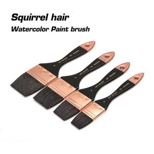 Dainayw Squirrel Hair Round /Flat Head Scrubbing Soft Paint Brush Set Acrylic Painting Brush Oil Paint For Art Supplies SH190919