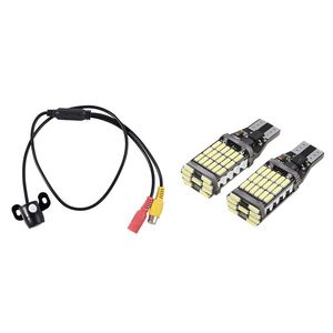 Wholesale t15 light resale online - Car Rear View Cameras Parking Sensors Novel Set Ccd Hd Front Camera Backup Monitor Assist T15 W16W Led Light B