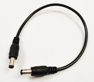 CCTV-kablar, dual rakt DC 12V Effekt 5.5 * 2,5 mm manlig plugg m / m anslutningsläggkabel ca 30 cm / 10st