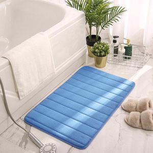 Memory espuma batida batida tapetes confortável super água absorvedor antiderrapante espessura mais fácil de secar para tapetes de chão de casa de banho LLA8955