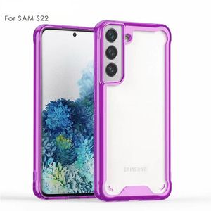 Fabryka Hurtownia TPU Akrylowa 2 w 1 Wyczyść skrzynki na telefon dla iPhone 13 Pro Max 12 11 XR XS Samsung Galaxy S22 Plus A13 Z Fold 3 Moto G Czysta Przezroczysta Twarda pokrywa