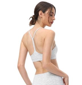 Y-formad rygg Kvinnors Yoga Camis Tankar Running Fitness Sling Sports Bra Gym Kläder Kvinnor Underkläder Korsa Stötskyddande Träningsövning Vest Tees