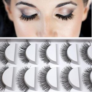 Pairs Of White Thread Stem Fiber False Eyelashes Natural And Comfortable Curling Three-dimensional Handmade Custom