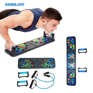 Multifunzione Push Up Stand Rack Board con corde di resistenza Body Building Fitness Strumenti per esercizi Allenamento in palestra Esercizio X0524