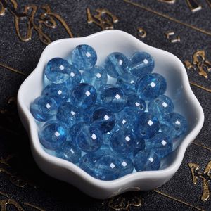 Whosale Mavi Doğal Kyanite Kristal Taş Charm Yuvarlak Gevşek Boncuk Takı Yapımı Için DIY Bilezikler Kolye 6/8/10 mm