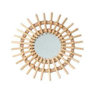 Specchi a forma di sole decorativo specchio rattan innovativo decorazione artistica decorazione rotonda trucco per il trucco per il bagno wall appeso