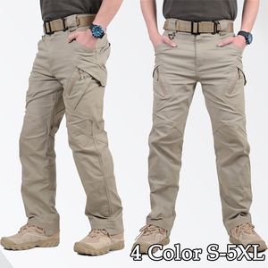 2021 Męskie lekkie spodnie ładunkowe Elastyczne oddychające wielokrotne spodnie wojskowe spodnie na zewnątrz joggery spodnie taktyczne 6xl 220212