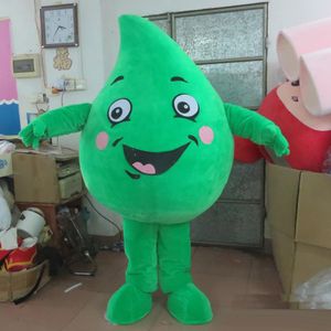 Halloween Green Glow Drop Gota MASCOT Costume Personalização Cartoon Cartoon Anime Tema Caractere Carnaval Adultos Festa de Aniversário Festa de Aniversário