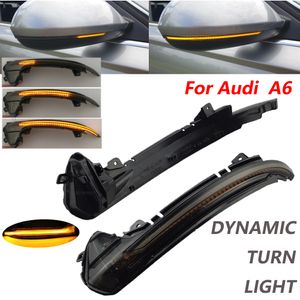 2pcs Dynamic LED Turn Signal Lights Rearview Mirror Indicator Blinker Repeater For Audi A6 RS6 4G C7 7.5 2012-2018