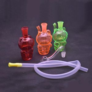 Red yellow green colorful mini cute glass oil rig dab rig glass bong showerhead perc small glass water pipe