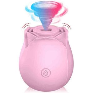 Nxy Sex Vibrators Rose Toys Saugvibrator für Frauen mit 7 intensiven Saugnäpfen, wiederaufladbarer Klitorissauger, Nippelstimulator 1209