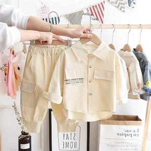 Mihkalev Moda Çocuk Giysileri Erkek Sonbahar Set Bebek Kız Giyim Ceket Ve Pantolon Çocuk Spor Suit Kıyafetler 211224