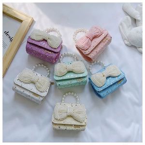 Mini borsa per bambini 2021 Cute Kids Borse e borsette lucide Mini Bow Crossbody Kawaii Little Girl Party Hand Bags Tote