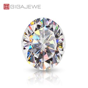 Gigajewe branco d cor oval corte vvs1 moissanite diamante 4x6mm-10x14mm para jóias fazendo corte manual
